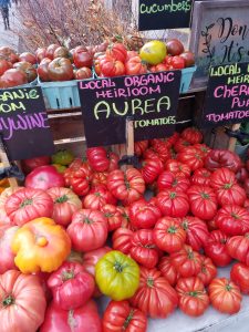 Local heirloom tomatoes are one of the many foods you can purchase during National Farmers Market Week