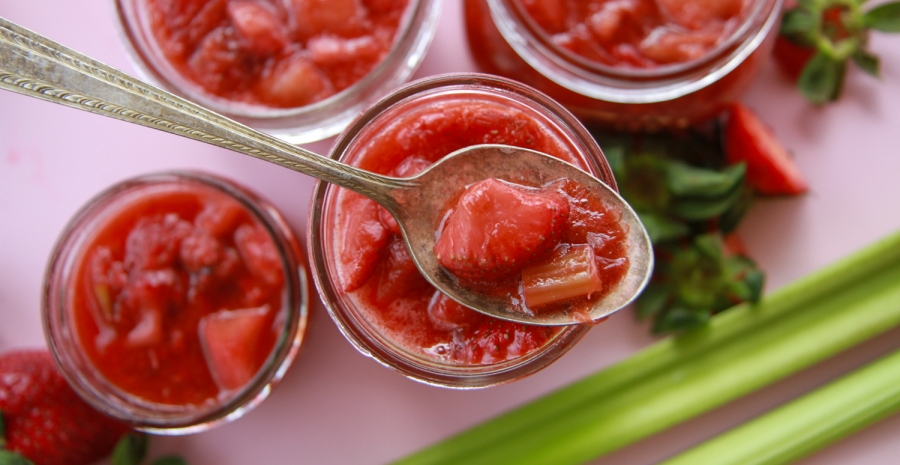 Strawberry rhubarb compote is a classic spring recipe that makes great use of two spring crops